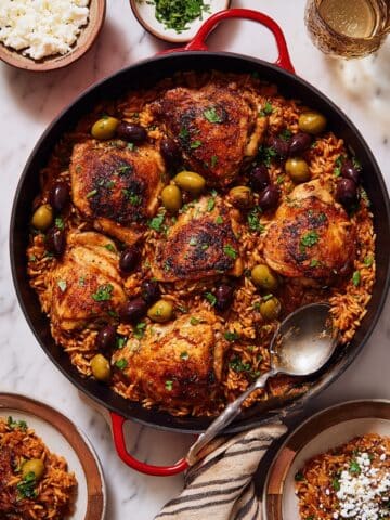 One-Pan Mediterranean Chicken Orzo Recipe