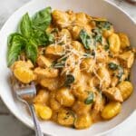 Creamy Chicken Gnocchi with Sun-Dried Tomato Pesto and Spinach Recipe
