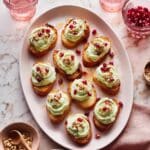 Whipped Ricotta Avocado Crostini with Walnuts and Pomegranate Recipe