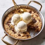 Pizzookie (Chocolate Chip Cookie Skillet with Ice Cream) Recipe