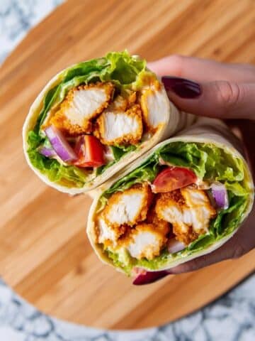 Healthy Crispy Chicken Wrap Recipe