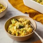 Broccoli Rice Casserole with Creamy Cheese Sauce Recipe