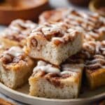 Cinnamon Brown Butter Focaccia with Vanilla Icing Recipe