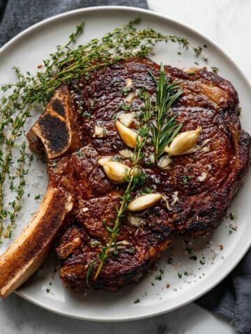 Herb Butter Basted Cast Iron Steak Recipe
