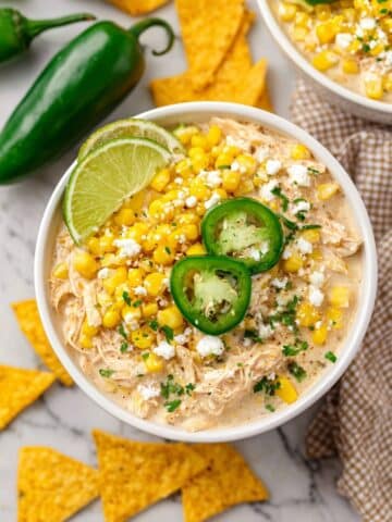 Crockpot Mexican Street Corn Chicken Chili Recipe