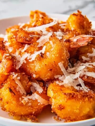 Parmesan Garlic Breaded Shrimp in the Air Fryer Recipe