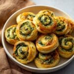 Spinach Artichoke Puff Pastry Pinwheels Recipe