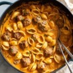 Meatball Pasta in Tomato Cream Sauce Recipe