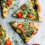 5-Minute Green Pizza Sauce with Basil & Spinach Recipe