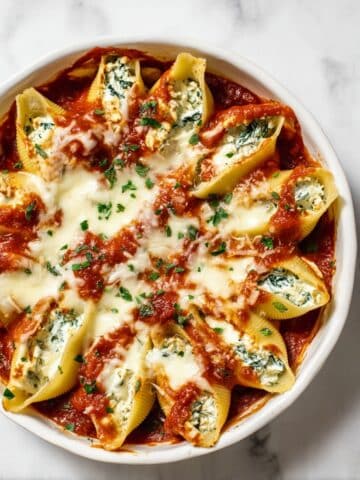 Three Cheese Spinach Stuffed Shells Recipe