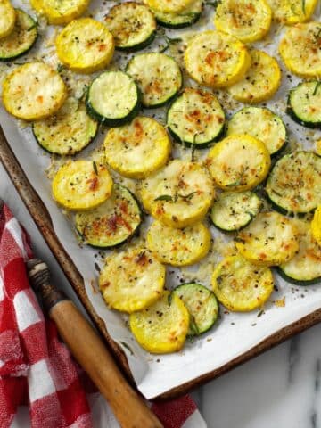 Roasted Zucchini and Squash with Parmesan Recipe
