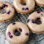 Baked Blueberry Donuts with Vanilla Glaze Recipe