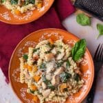 Boursin Orzo Bake with Chicken and Veggies Recipe