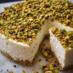 Easy White Chocolate Pistachio No-Bake Cheesecake Recipe