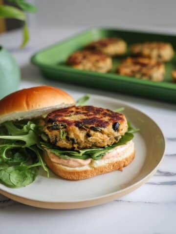 Spinach Chicken Burgers Recipe