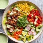Chicken & Rice Bowls with Smoky Seasoned Chicken and Fresh Veggie Toppings Recipe
