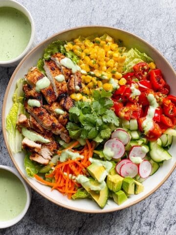 Chicken & Rice Bowls with Smoky Seasoned Chicken and Fresh Veggie Toppings Recipe