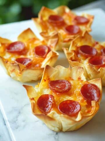 Pizza Wonton Cups Recipe
