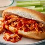 Slow Cooker Buffalo Chicken Sandwiches Recipe