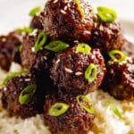 Sticky Thai Beef Meatballs with Sweet Chili Glaze Recipe