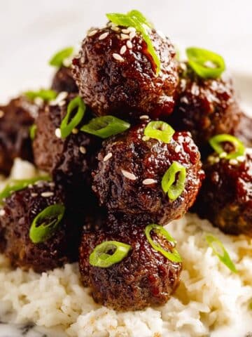 Sticky Thai Beef Meatballs with Sweet Chili Glaze Recipe