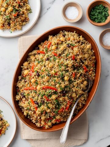 Quinoa Chickpea Salad with Orange Juice and Curry Recipe