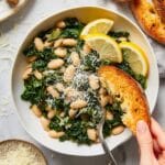 Beans and Greens with Lemon and Parmesan Recipe