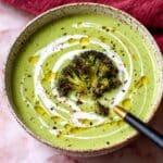 Roasted Broccoli Feta Soup Recipe