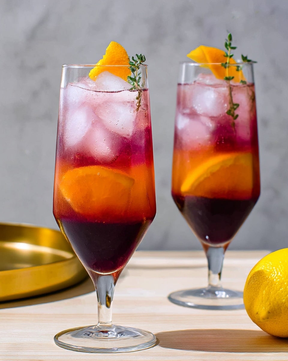 Tart Cherry Juice Mocktail with Thyme and Aleppo Pepper Recipe - Recipe Image