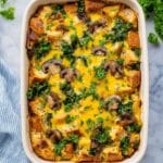 Cheesy Kale and Mushroom Breakfast Strata Recipe