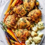 Easy Tandoori Chicken and Roasted Vegetables with Yogurt Sauce Recipe