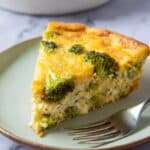 Crustless Broccoli and Feta Quiche Recipe
