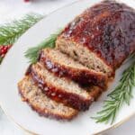 Cranberry-Glazed Ground Turkey Meatloaf in Air Fryer Recipe