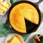 Golden Cast Iron Skillet Cornbread Recipe