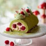 Raspberry Pistachio Cake Roll Recipe