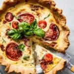 Tomato, Basil & Caramelized Onion Quiche Recipe