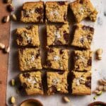 Dark Chocolate Chunk Pistachio Blondies Recipe