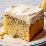 Moist Banana Cake with Cream Cheese Frosting Recipe