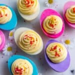 Colored Pastel Dyed Deviled Eggs Recipe