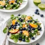 Summer Blueberry Peach Salad with Feta Cheese Recipe