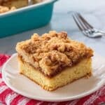 Pecan Sour Cream Coffee Cake with Hidden Layer of Crispy Crumb Topping Recipe