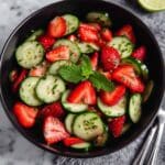 Cucumber Strawberry Salad (Just 6 Ingredients) Recipe