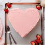 Fresh Strawberry Heart Cake Recipe