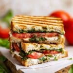 Best Caprese Sandwich with Basil Pesto (Panini) Recipe