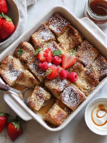 French Toast Casserole with Greek Yogurt and Vanilla Recipe