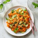 Asian Carrot Cucumber Ribbon Salad Recipe