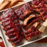 Slow Cooker Baby Back Ribs with Barbecue Sauce and Oven Finish Recipe