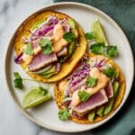 Quick Seared Ahi Tuna Tacos with Creamy Slaw Recipe