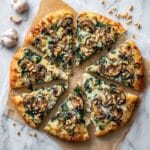 Garlic Mushroom and Spinach Pizza Recipe